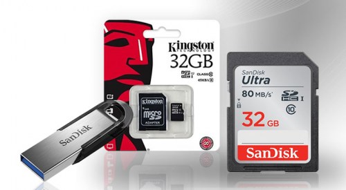 Memory cards and USB flash drives